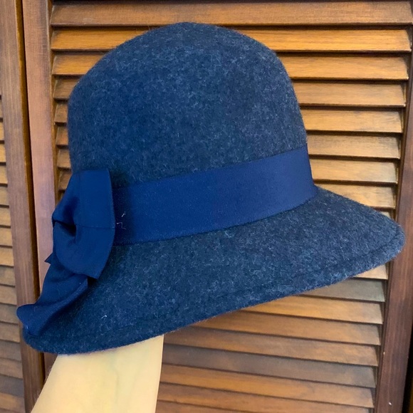 LAST CHANCE GIOVANNIO NEW YORK 100% wool hat navy - Picture 12 of 12